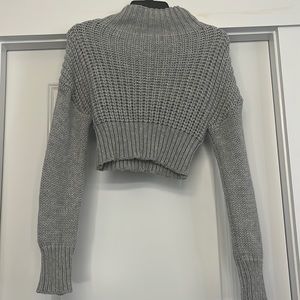 Gray cropped sweater